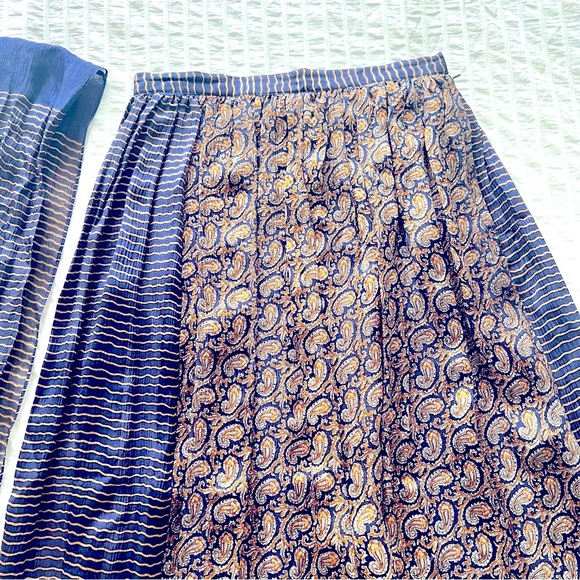 Mid length skirt, size 6, Paisley print and Stripes - Picture 5 of 6